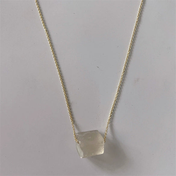Wholesale Necklace Copper Mixed Gem Inlay Geometric Electroplating For Women
