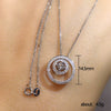 Wholesale Necklace Copper Mixed Gem Inlay Geometric Hollow Pendant With O Chain