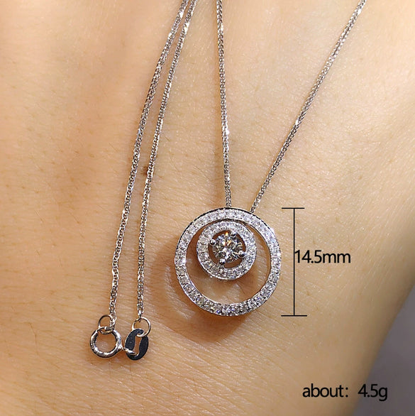 Wholesale Necklace Copper Mixed Gem Inlay Geometric Hollow Pendant With O Chain