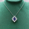 Wholesale Necklace Copper Mixed Gem Inlay Geometric Light Luxury Style For Women