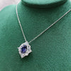 Wholesale Necklace Copper Mixed Gem Inlay Geometric Light Luxury Style For Women