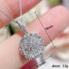 Wholesale Necklace Copper Mixed Gem Inlay Geometric Round Flower Pendant Ochain