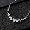 Wholesale Necklace Copper Mixed Gem Inlay Geometric Zircon Pendant O Chain Women's