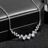 Wholesale Necklace Copper Mixed Gem Inlay Geometric Zircon Pendant O Chain Women's