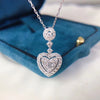 Wholesale Necklace Copper Mixed Gem Inlay Heart Shaped Ochain For Women Light Luxury Niche Style
