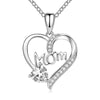 Wholesale Necklace Copper Mixed Gem Inlay Ochain Retro Fashion Heart Shape Letters Numbers Text Zircon