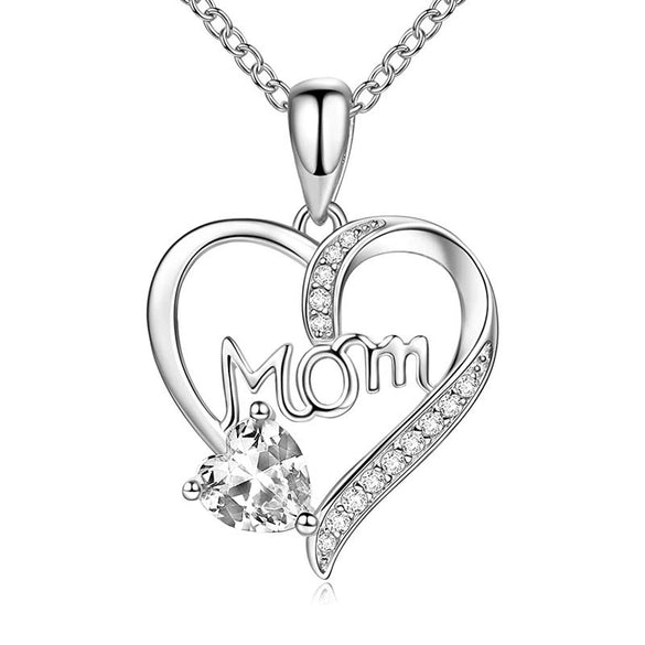 Wholesale Necklace Copper Mixed Gem Inlay Ochain Retro Fashion Heart Shape Letters Numbers Text Zircon