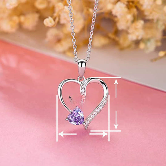Wholesale Necklace Copper Mixed Gem Inlay Ochain Retro Fashion Heart Shape Letters Numbers Text Zircon