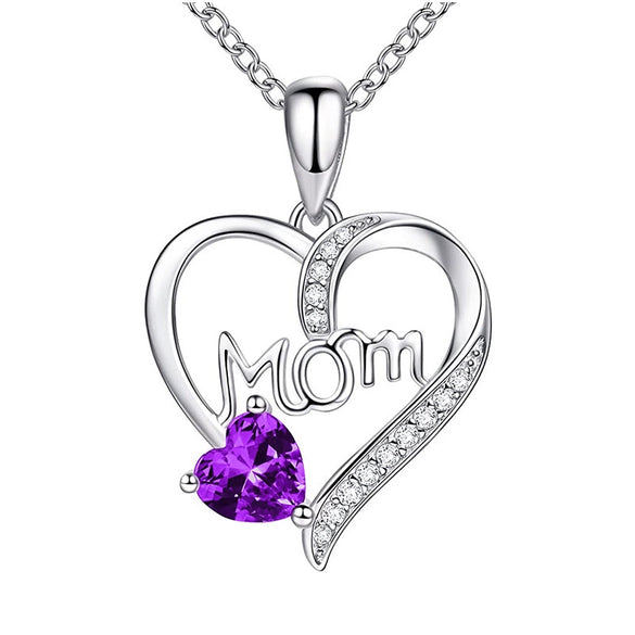 Wholesale Necklace Copper Mixed Gem Inlay Ochain Retro Fashion Heart Shape Letters Numbers Text Zircon