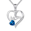 Wholesale Necklace Copper Mixed Gem Inlay Ochain Retro Fashion Heart Shape Letters Numbers Text Zircon