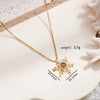 Wholesale Necklace Copper Mixed Gem Inlay Rhombus Snowflake Pendant Ochain Electroplating For Women Light Luxury Style