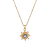Wholesale Necklace Copper Mixed Gem Inlay Rhombus Snowflake Pendant Ochain Electroplating For Women Light Luxury Style