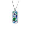 Wholesale Necklace Copper Mixed Gemstone Inlay Geometric Electroplating For Women