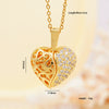 Wholesale Necklace Copper Mixed Gemstone Inlay Heartshaped Wings Pendant Electroplating For Women