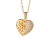 Wholesale Necklace Copper Mixed Gemstone Inlay Heartshaped Wings Pendant Electroplating For Women