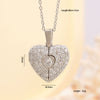 Wholesale Necklace Copper Mixed Gemstone Inlay Heartshaped Wings Pendant Electroplating For Women
