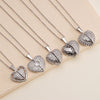 Wholesale Necklace Copper Mixed Gemstone Inlay Heartshaped Wings Pendant Electroplating For Women