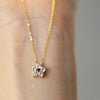 Wholesale Necklace Copper Mixed Gemstone Inlay Zirconia Flower Geometric Style O Chain For Women