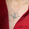 Wholesale Necklace Copper Mixed Gemstone Setting Dropshaped Geometric Pendant Light Luxury Minimalist