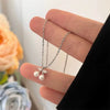 Wholesale Necklace Copper Mixed Gemstone Setting Fruit Cherry Leaves Pattern Electroplating O Word Chain For Women