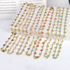 Wholesale Necklace Copper Mixed Gemstone Setting Geometric Fivepointed Star Electroplating Retro Style