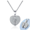 Wholesale Necklace Copper Mixed Gemstone Setting Heart Shape Zirconia For Women