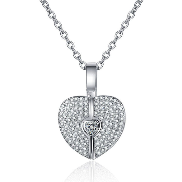 Wholesale Necklace Copper Mixed Gemstone Setting Heart Shape Zirconia For Women