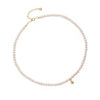 Wholesale Necklace Copper Natural Freshwater Nearly Round Pearl Simple Niche Elegant 14K Gold Clavicle Chain For Women