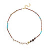 Wholesale Necklace Copper Natural Stone Freshwater Pearl Geometric Electroplating For Women