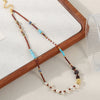 Wholesale Necklace Copper Natural Stone Freshwater Pearl Geometric Electroplating For Women