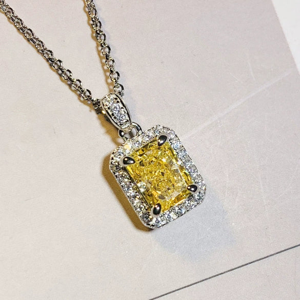 Wholesale Necklace Copper O Chain Mixed Gemstone Inlay Geometric Square Pendant For Women