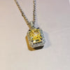 Wholesale Necklace Copper O Chain Mixed Gemstone Inlay Geometric Square Pendant For Women