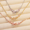 Wholesale Necklace Copper O Shaped Chain Bow Inlaid Zircon Electroplating Simple Design Women's