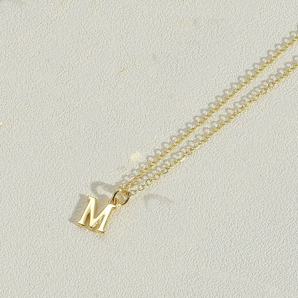 Wholesale Necklace Copper Ochain Electroplating Letters Numbers Text Pendant For Women