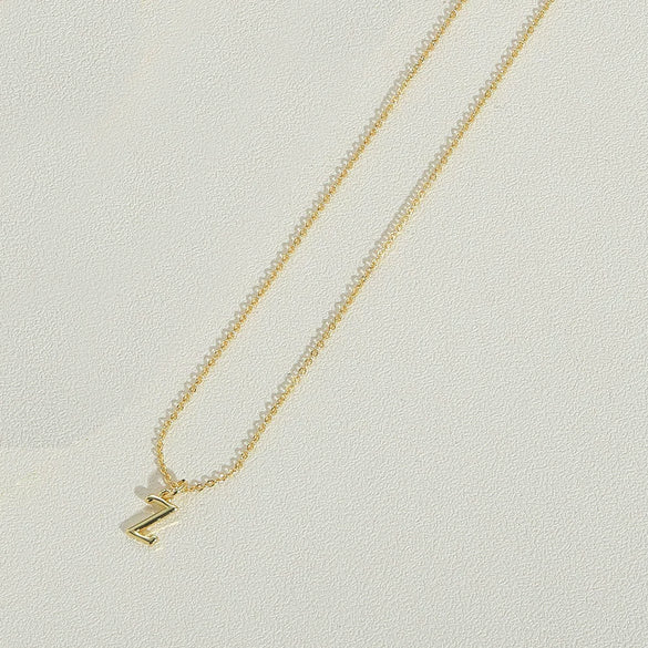 Wholesale Necklace Copper Ochain Electroplating Letters Numbers Text Pendant For Women