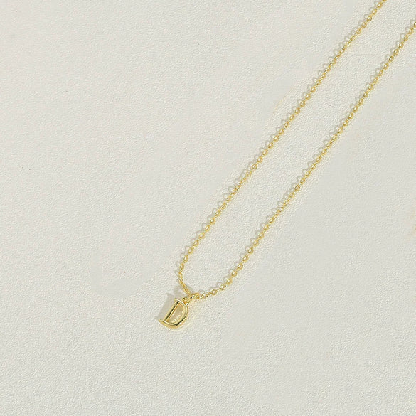 Wholesale Necklace Copper Ochain Electroplating Letters Numbers Text Pendant For Women