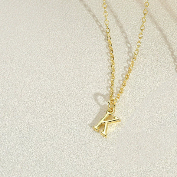 Wholesale Necklace Copper Ochain Electroplating Letters Numbers Text Pendant For Women