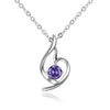 Wholesale Necklace Copper Ochain Heart Shape Inlaid Zircon For Women