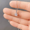 Wholesale Necklace Copper Ochain Mixed Gem Inlay Geometric Pendant Sweet Style