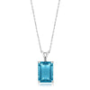 Wholesale Necklace Copper Ochain Square Geometric Mixed Gem Inlay Zircon Pendant For Women
