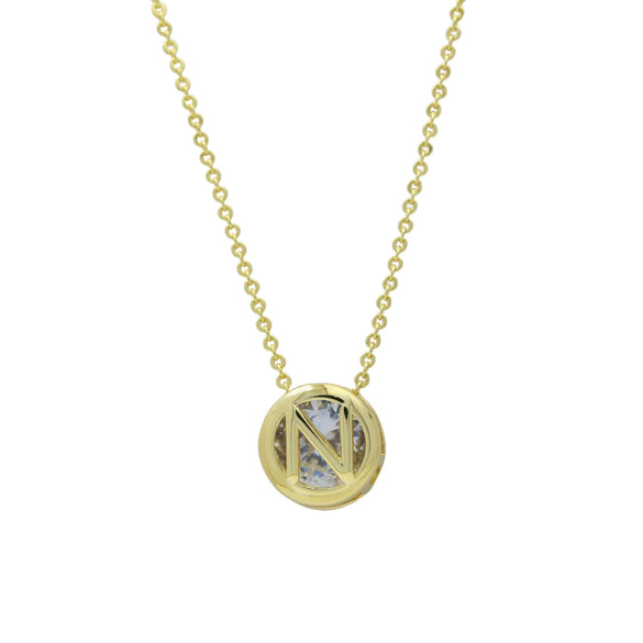 Wholesale Necklace Copper Plated Geometric Round Hollow Pendant With Letters Numbers Text Electroplating