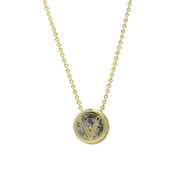Wholesale Necklace Copper Plated Geometric Round Hollow Pendant With Letters Numbers Text Electroplating