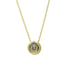 Wholesale Necklace Copper Plated Geometric Round Hollow Pendant With Letters Numbers Text Electroplating