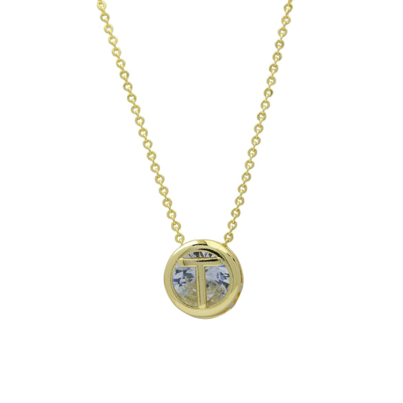 Wholesale Necklace Copper Plated Geometric Round Hollow Pendant With Letters Numbers Text Electroplating
