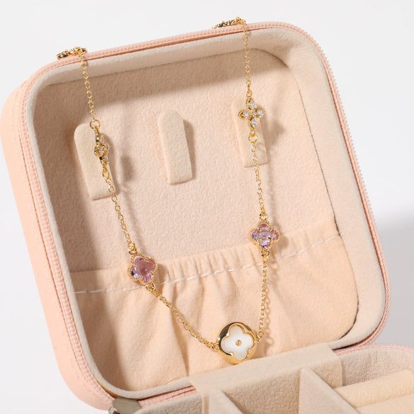 Wholesale Necklace Copper Plated Gold Clover Snowflake Heart Shape Star Pendant