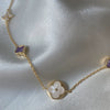 Wholesale Necklace Copper Plated Gold Clover Snowflake Heart Shape Star Pendant