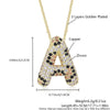 Wholesale Necklace Copper Plated Leopard Print Letter Pendant Unisex