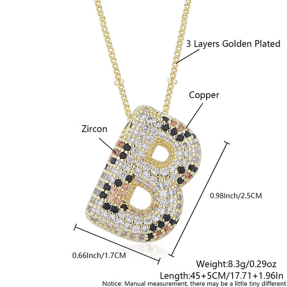 Wholesale Necklace Copper Plated Leopard Print Letter Pendant Unisex
