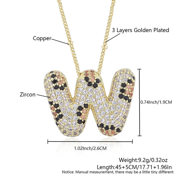 Wholesale Necklace Copper Plated Leopard Print Letter Pendant Unisex
