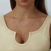 Wholesale Necklace Copper Plated Real Gold Geometric Yshaped Long Double Layer Stacked Women's